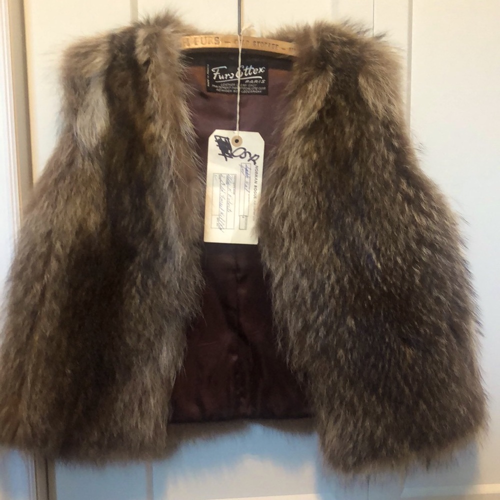 Authentic Vintage Raccoon Fur Vest!